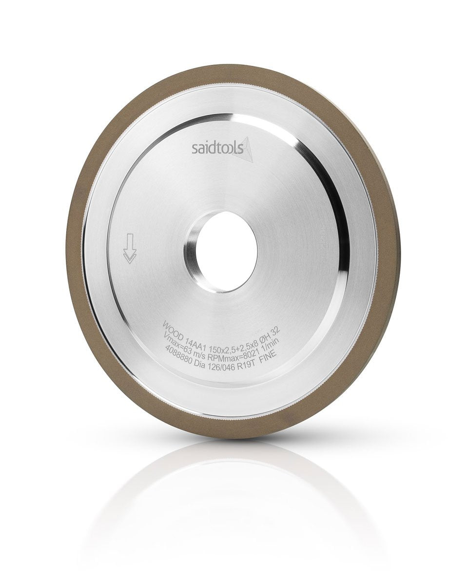 Saidtools - 14AA1 Diamond Grinding Wheel - 127mm Diam - 150/400 Grit - 32 Hole