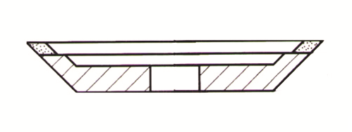 D12V9-2 Wright Facing TF3 6 x 1/2 x 1-1/4, 1/16 x 1/8 D600 C100 Diamond Grinding Wheel