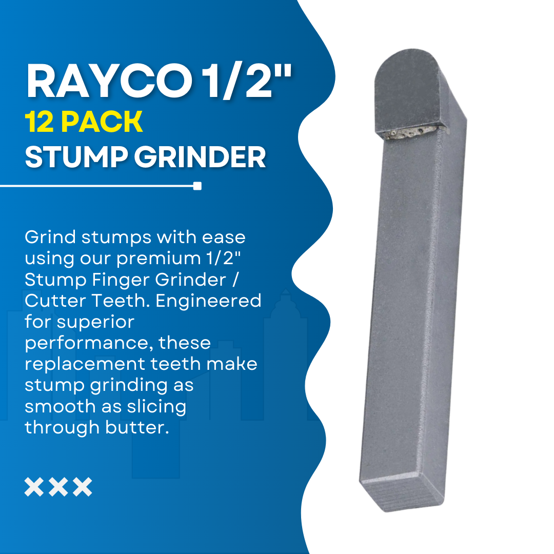12-PACK Rayco 1/2" Stump Grinder / Cutter Teeth. Left, Right, Straight