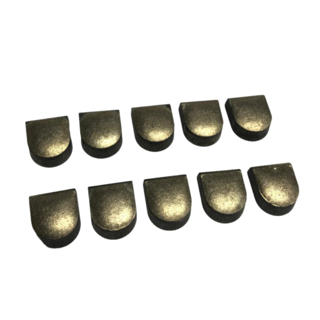 10-PACK Pretinned Stump Cutter Carbide Teeth (w/ Silver Solder)