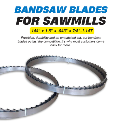 144" x 1.5" x .043" x 7/8"-1.14T Bandsaw Blades (Box of 6)