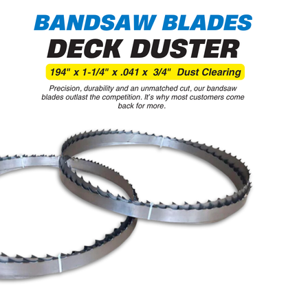 194" x 1-1/4" x .041 x  3/4" Deck Duster (Box of 12 pcs) Bandsaw Blades for Sawmills