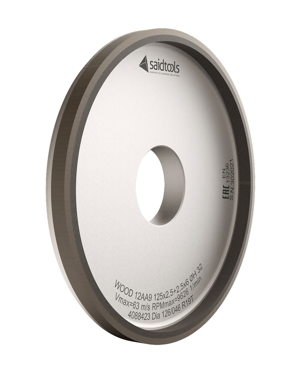 Saidtools - 12AA9 Diamond Grinding Wheel - 125mm Diam - 150/400 Grit - 32 Hole