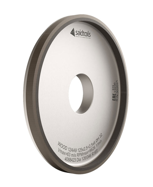 Saidtools - 12AA9 Diamond Grinding Wheel - 125mm Diam - 150/400 Grit - 32 Hole