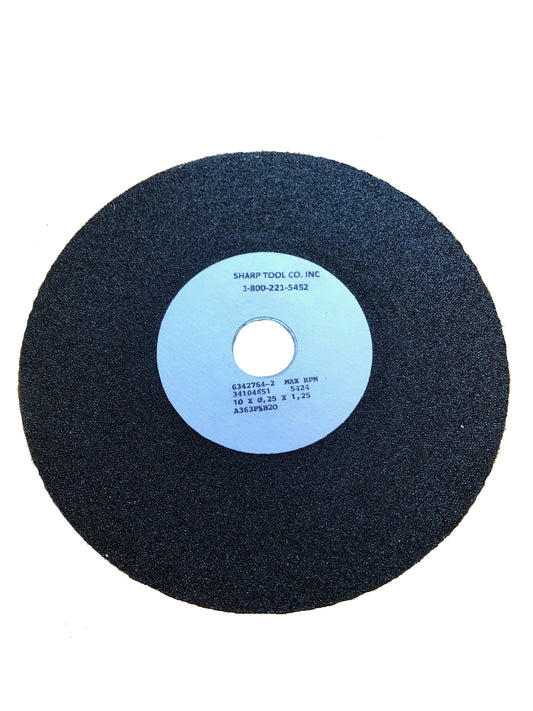 1008 Saw Slotting Gumming Wheels Rough Sided 10 x 1/4  x 1-1/4 36 Grit